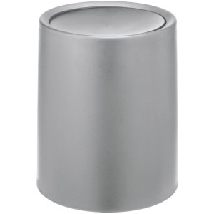 Grauer Wenko Schwingdeckeleimer Atri, 6 Liter, für Bad und WC.