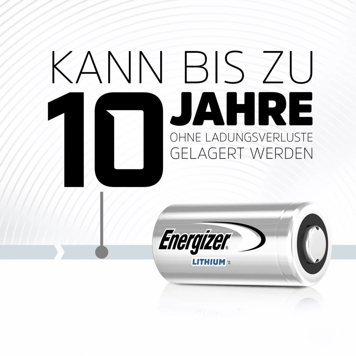 Energizer 123 Lithium Fotobatterie, 2 Stück, silberfarben. Bis zu 10 Jahre lagerfähig.