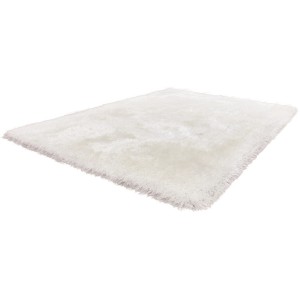 Weißer Kayoom Hochflorteppich Cosy 310 (80x150 cm). Flauschiger Teppich für Wohnräume.