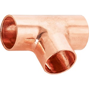 Kupfer Löt-T-Stück, Durchmesser 18 mm, für Kupferrohr-Verbindungen.