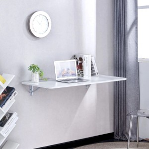 okwish Klapptisch mit MDF Wandmontage Küche Home Office 114x56x18cm Weiß
