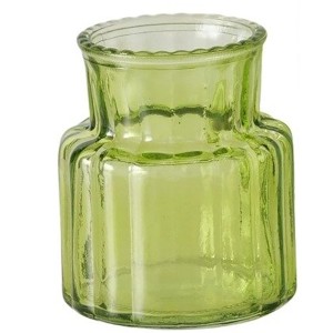 Grüne Boltze Dekovase Tilla XS aus Glas, runde Form.
