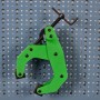 Küpper Systemhalter-Set, 60mm, 90° Biegung, grün, an Lochwand zur Werkzeugaufhängung.