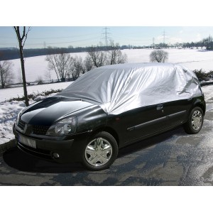 Eufab Halbgarage Gr. S in Silber schützt Auto vor Frost und Schmutz.