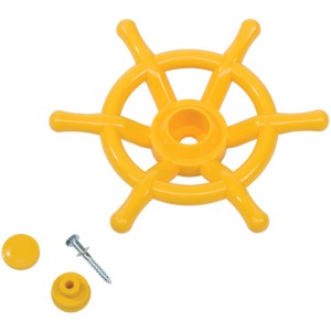 Gelbes Axi Bootsrad 34x8x34 cm für Spielhaus, Zubehör für Gartenspielgeräte.