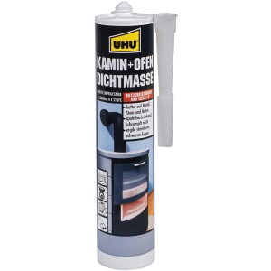 UHU Kamin & Ofendicht 530g, feuerfeste Dichtmasse für Kamin, Ofen und Schornstein.