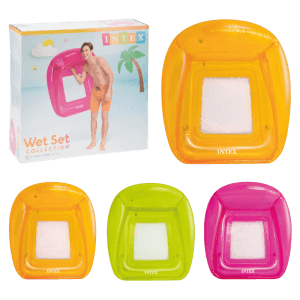 Intex Pool-Lounge, aufblasbar, in Orange, Grün oder Pink. Robuste Luftmatratze mit Netzboden für Pool & Strand.
