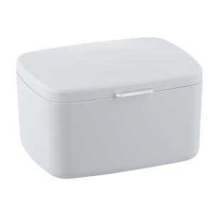 Wenko Badbox Barcelona, weiße Kunststoffbox mit Deckel, 19.5x11x16 cm, zur Aufbewahrung im Bad.