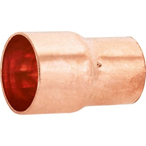 Löt-Reduziermuffe aus Kupfer, 22 mm x 18 mm, für die Verbindung von Kupferrohren.