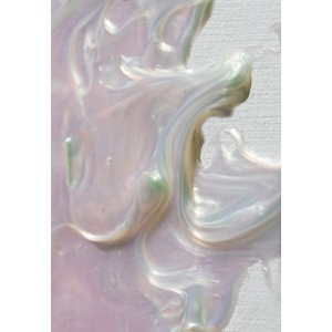 Lukas Strukturgel Perlmutt extra fein aufgetragen, schimmernde Oberfläche mit Farbverlauf.