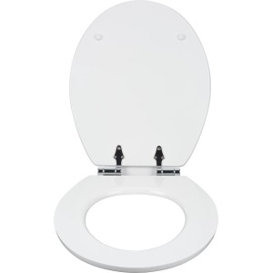 Offener WC-Sitz Rabago mit Unterwasserwelt-Motiv und Absenkautomatik.