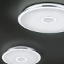 Trio LED-Deckenleuchte Osaka mit Sternehimmel-Effekt, Ø 67cm, chromfarben und dimmbar.