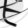 Detailaufnahme: Schwarzer Mähroboter-Stopper für EXIT Lotus & Elegant Trampoline (Ø427cm).