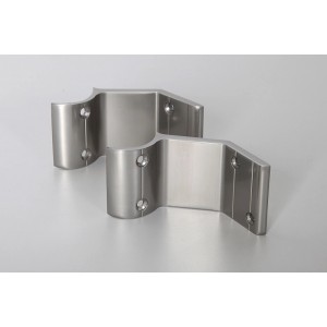Handlaufkonsolen-Set Aluminium (2 Stück) - Zubehör Wandhalterungen Ø 40 mm
