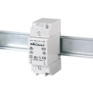 REV Klingeltransformator 1A, weiß, für Verteilungseinbau oder Aufputzmontage.