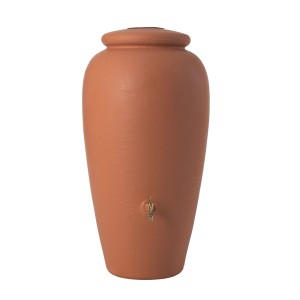 Garantia Regenwassertank Amphore 500 l in Terracotta mit Auslaufhahn (nicht enthalten).