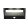 Moderne, schwarze Reality LED Solar-Wandleuchte Moro mit Bewegungsmelder.