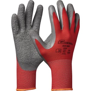 Gebol Eco Grip Arbeitshandschuhe, rot-grau, Größe 11. Montagehandschuhe mit Latex-Beschichtung.