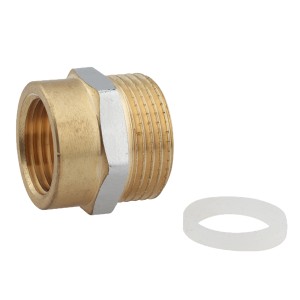 Kirchhoff Reduzierstück, 26,4 mm x 18,7 mm, Chrom, für Gewindefittings.