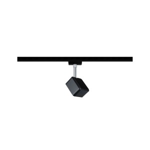 Paulmann URail LED-Spot Cube, 8W, schwarz matt/Chrom, 4000K, dimmbar für Schienensysteme.