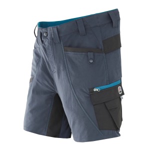 Terrax Workwear Arbeitsshorts in Anthrazit, Größe 48, mit praktischen Taschen und reflektierenden Details.