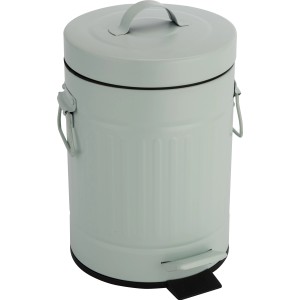 Mintfarbener Kosmetikeimer im Retro-Design, 3 l, mit Tretmechanismus.