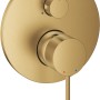 Grohe Essence Wannenarmatur in gebürstetem Gold (Cool Sunrise).