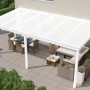 Weiße Terrassenüberdachung Professional (600x300 cm) mit PC Opal-Platten. Ideal für Garten und Terrasse.