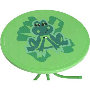 Grüner Kindertisch mit Froschmotiv aus dem Gardamo Kinderset Froggy.