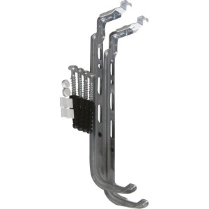 Sanitop-Wingenroth Befestigungssatz für Heizkörper ohne Laschen, 600 mm, verzinkt, mit Wandkonsolen und Schrauben.