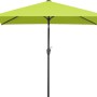 Schneider Marktschirm, 210x130 cm, Apfelgrün, mit Kurbel. Rechteckiger Sonnenschirm für Balkon und Garten.