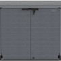 Duramax StoreAway 1200 l Universalbox in Anthrazit mit Doppeltür und abschließbarem Riegel.