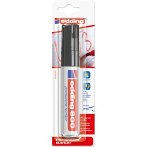 Edding 800 Permanentmarker, schwarz, 4-12 mm, in Originalverpackung.