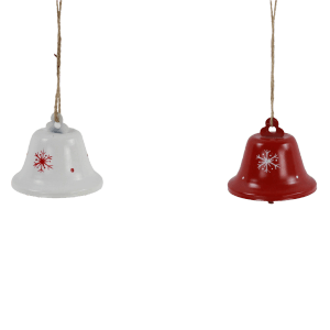 Boltze Stern-Weihnachtsanhänger Tilio 6 x 6 x 6 cm Rot-Weiß 8-fach sortiert