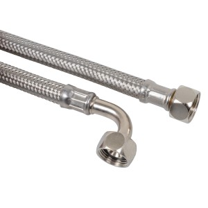 Flexibler Kirchhoff Spülkasten-Anschlussschlauch, 15 mm x 200 mm, mit Winkel.