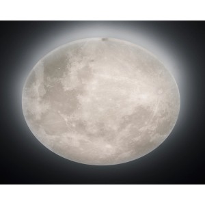 Weiße Trio LED-Deckenleuchte Lunatic im Monddesign für stimmungsvolle Beleuchtung.