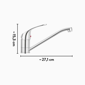 baliv Küchenarmatur KI-1180 Chrom, Einhebelmischer mit schwenkbarem Auslauf.