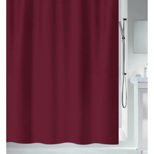 Spirella Duschvorhang Primo, 120x200 cm, Bordeaux, aus Polyester.