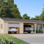 Palmako Garage Roger mit Sektionaltor 953 x 550 cm Naturbelassen FSC®