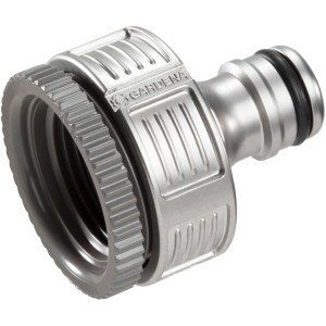 Gardena Premium Hahnverbinder 33,3 mm (G 1'') aus Metall für Gartenschläuche.