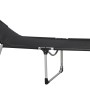 Schwarze Siena Garden Dreibeinliege Sole, Alu-Gestell, 214x70x45 cm. Sonnenliege für Garten & Balkon.