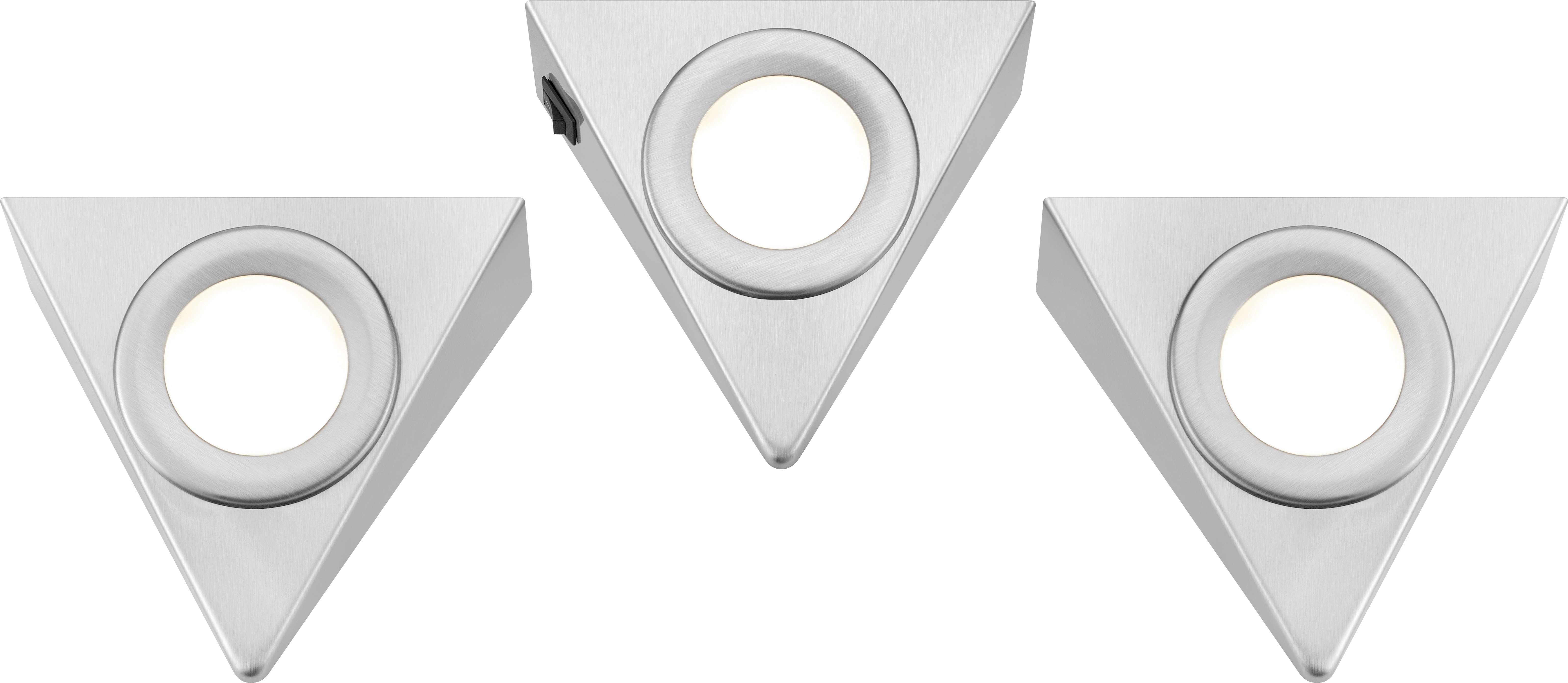 LED-Unterbauleuchte Dreieck EEK: OBI W Silber bei 3er-Set 3 kaufen G
