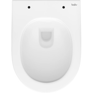 Weißes, spülrandloses baliv Wand WC-Set Davenport mit verkürzter Bauform, Tiefspüler.