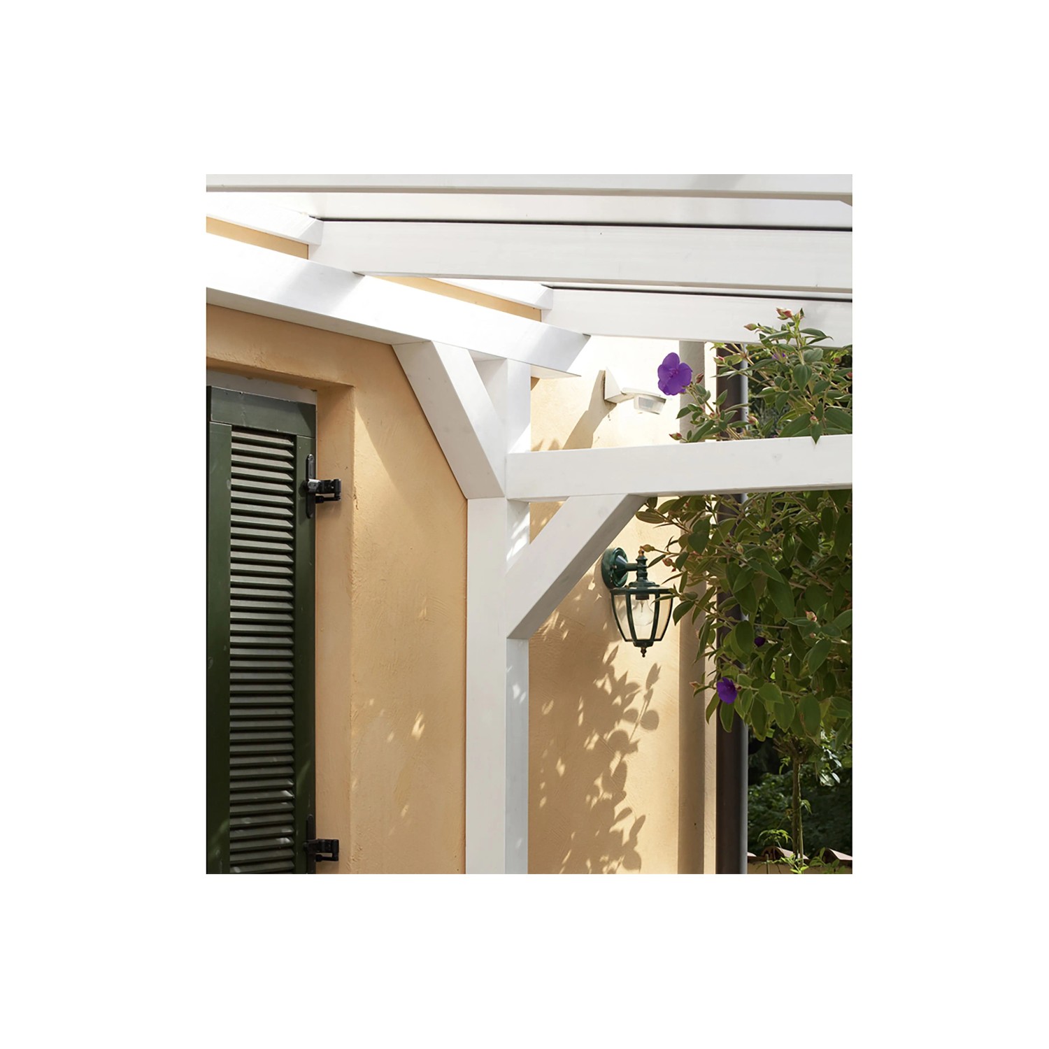 Skan Holz Terrassenüberdachung Siena 434 x 250 cm Leimholz Weiß_6