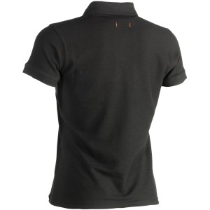 Schwarzes Herock Damen Polo-Shirt Freya, kurzärmlig, Größe L. Arbeitskleidung.