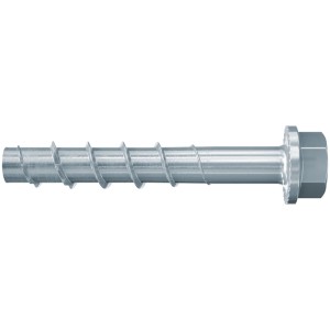 Fischer Betonschraube UltraCut FBS II, 8 mm x 70 mm, mit Sechskantkopf und Unterlegscheibe.