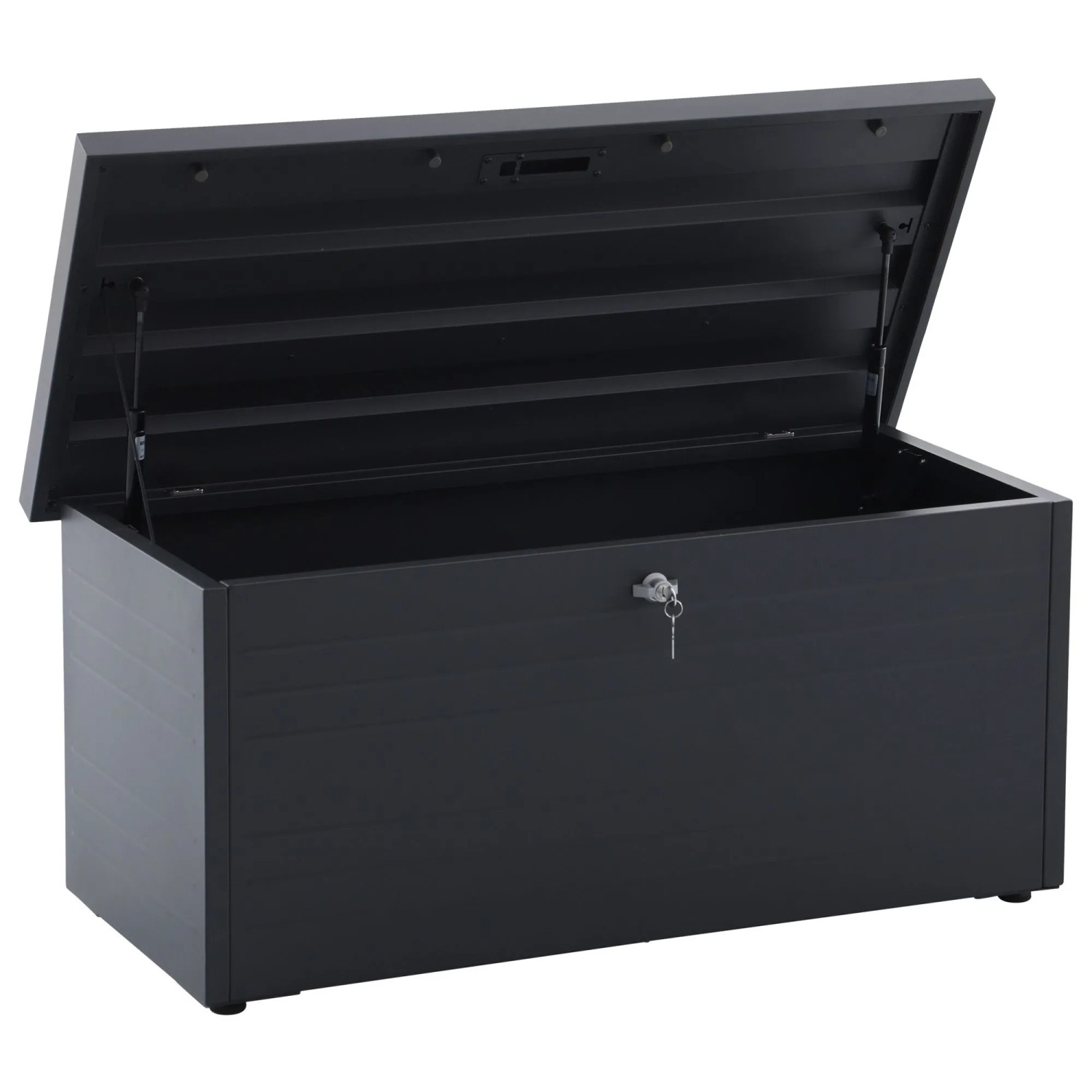 Aufbewahrungsbox aus Stahl mit Sitzkissen 101 x 46 x 45 cm