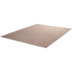 Taupefarbener Kurzflorteppich Nordic 872 von Obsession für Innen- und Außenbereiche.