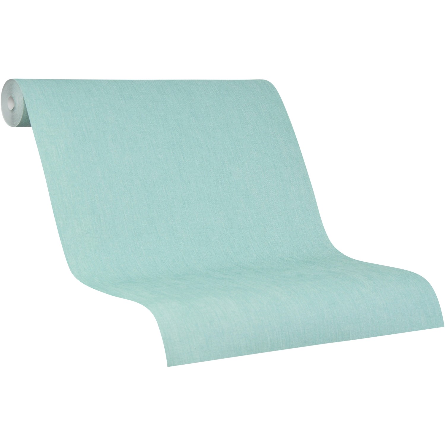 Marburg Vliestapete Avalon Uni Grün, textile Optik, Rollenansicht.