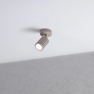 Beige Lamkur Wandleuchte Prisma, geriffelt, Ø 8x16 cm. Spot für stilvolle Akzente.